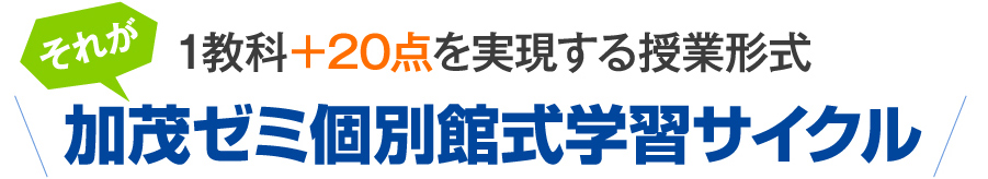 1教科プラス20点を実現する授業形式