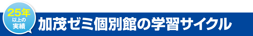 加茂ゼミ個別館の学習サイクル