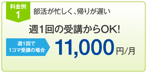 週1回の受講からOK!11,000円
